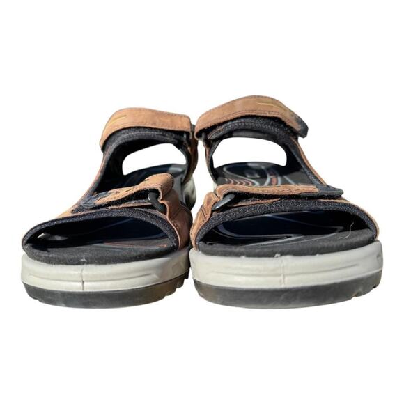 Ecco Brown and Black Men's Sandals - Picture 4 of 6